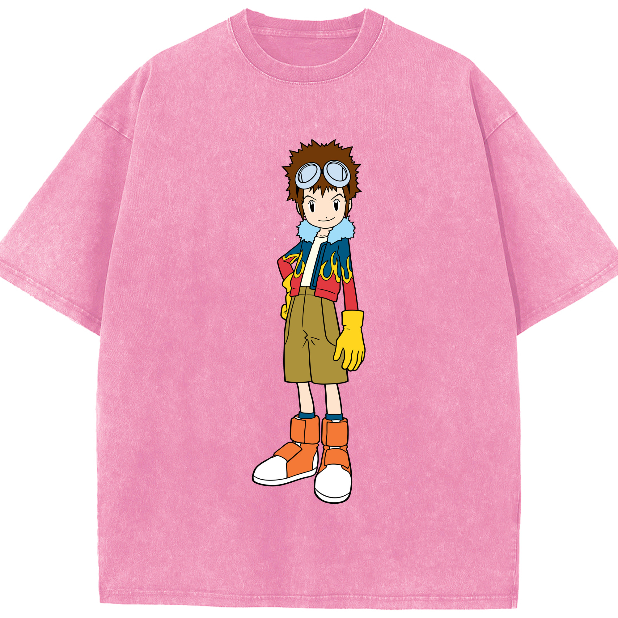（画像用） Digimon デジタルモンスター/デジモン 綿100% ヴィンテージ風 半袖Tシャツ（フロントプリント）